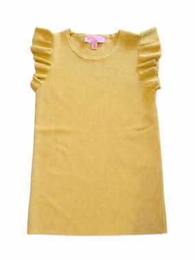 Philosophy Yellow Ruffle Sleeve Knit Tank